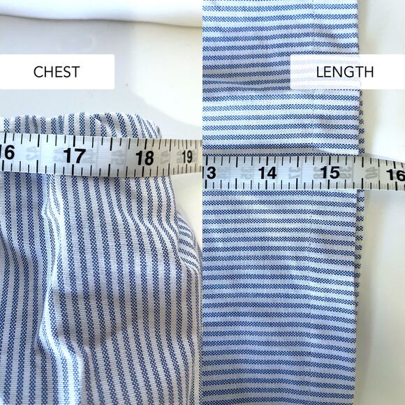 Djerf Avenue Blue and White Striped Tube Top - Picture 14 of 15